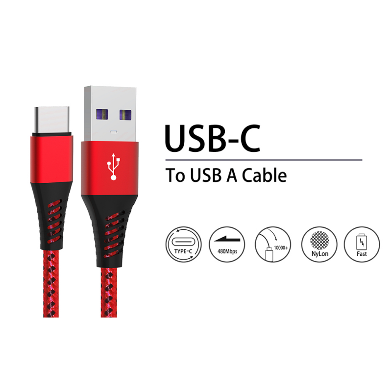  Top sales Custom logo Type-C Data Cable USB A to Type C Charging Cable 3A 480Mbps Fast charging cable