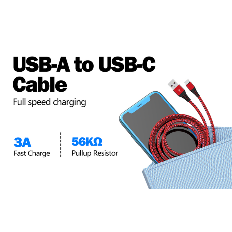  Top sales Custom logo Type-C Data Cable USB A to Type C Charging Cable 3A 480Mbps Fast charging cable