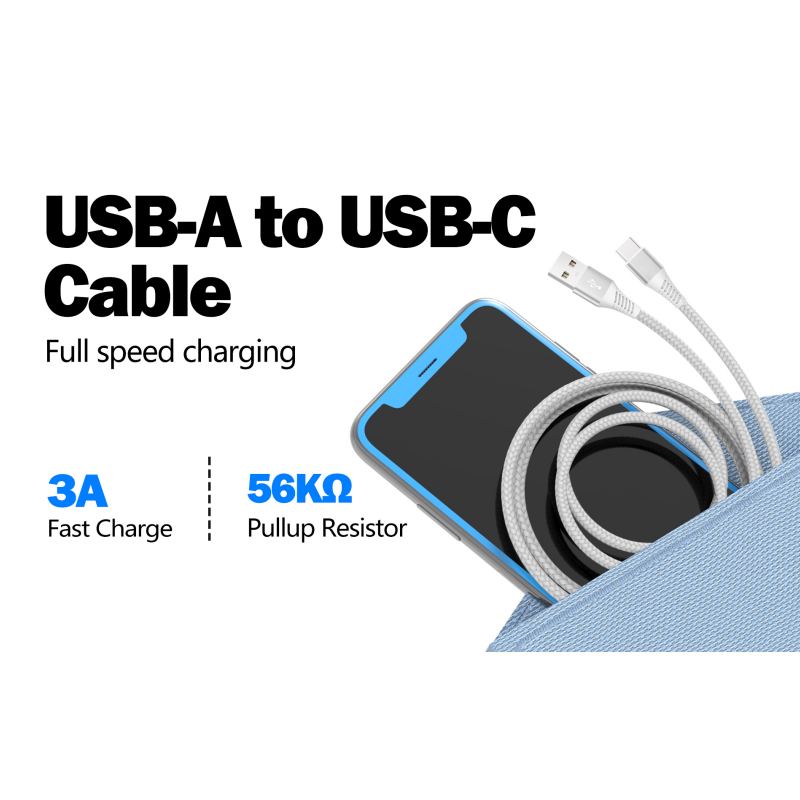  Top sales Custom logo Type-C Data Cable USB A to Type C Charging Cable 3A 480Mbps Fast charging cable