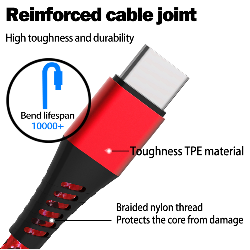  Top sales Custom logo Type-C Data Cable USB A to Type C Charging Cable 3A 480Mbps Fast charging cable